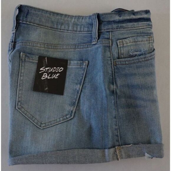 Studio Blue S36070LDC Women's Sz 29 Blue Denim Cuffed Shorts $68 - Picture 3 of 4